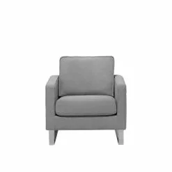 Beliani Fauteuils Fauteuil Gris -Chaise Soldes Magasin fauteuil gris 2