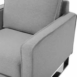 Beliani Fauteuils Fauteuil Gris -Chaise Soldes Magasin fauteuil gris 5