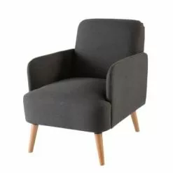 Maisons Du Monde Fauteuils Fauteuil Jaune Et Hêtre -Chaise Soldes Magasin fauteuil gris anthracite honey 1000 3 3 175647 1