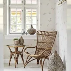 Sika Design Fauteuils Fauteuil Haut Dossier En Rotin Antique -Chaise Soldes Magasin fauteuil haut dossier en rotin antique 4