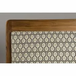 MACABANE Fauteuils Fauteuil Hexago En Teck Tissu Vert -Chaise Soldes Magasin fauteuil hexago en teck tissu vert 2