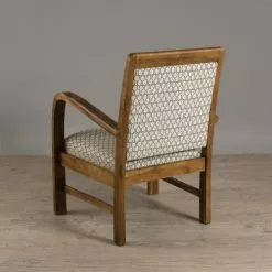 MACABANE Fauteuils Fauteuil Hexago En Teck Tissu Vert -Chaise Soldes Magasin fauteuil hexago en teck tissu vert 3