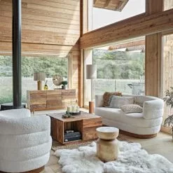 Maisons Du Monde Fauteuils Fauteuil Imitation Fourrure écrue Et Pieds En Bois De Chêne -Chaise Soldes Magasin fauteuil imitation fourrure ecrue et pieds en bois de chene 1000 11 10 219770 6