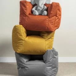 Jollein Fauteuils Fauteuil Imperméable Bean Bag En Toile Moutarde (45 X 40 X 36 Cm) -Chaise Soldes Magasin fauteuil impermeable bean bag en toile moutarde 45 x 40 x 36 cm 3