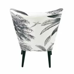 Maisons Du Monde Fauteuils Fauteuil Imprimé Jungle Noir Et Blanc -Chaise Soldes Magasin fauteuil imprime jungle noir et blanc 1000 10 14 185990 6