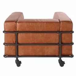Maisons Du Monde Fauteuils Fauteuil Indus à Roulettes En Cuir Effet Vieilli -Chaise Soldes Magasin fauteuil indus a roulettes en cuir effet vieilli 1000 13 18 198335 3