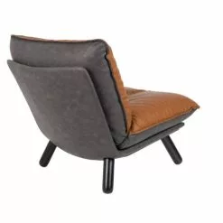 Zuiver Fauteuils Fauteuil Lounge En Cuir Marron