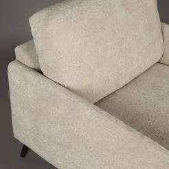 Dutchbone Fauteuils Fauteuil Lounge En Tissu Beige -Chaise Soldes Magasin fauteuil lounge en tissu beige 3