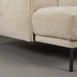 Dutchbone Fauteuils Fauteuil Lounge En Tissu Beige -Chaise Soldes Magasin fauteuil lounge en tissu beige 4