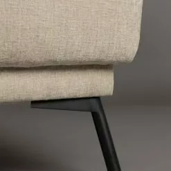 Dutchbone Fauteuils Fauteuil Lounge En Tissu Beige -Chaise Soldes Magasin fauteuil lounge en tissu beige 5