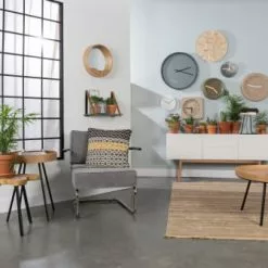 Zuiver Fauteuils Fauteuil Lounge En Tissu Cotelé Gris Froid -Chaise Soldes Magasin fauteuil lounge en tissu cotele gris froid 3