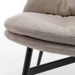 Drawer Fauteuils Fauteuil Lounge En Tissu Et Métal Beige -Chaise Soldes Magasin fauteuil lounge en tissu et metal beige 4