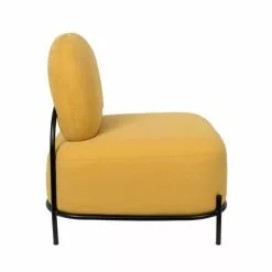 Drawer Fauteuils Fauteuil Lounge En Tissu Jaune -Chaise Soldes Magasin fauteuil lounge en tissu jaune 3