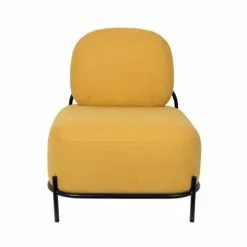 Drawer Fauteuils Fauteuil Lounge En Tissu Jaune -Chaise Soldes Magasin fauteuil lounge en tissu jaune 5