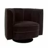 Dutchbone Fauteuils Fauteuil Lounge En Velours Noir