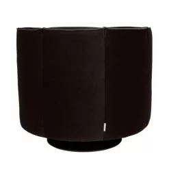 Dutchbone Fauteuils Fauteuil Lounge En Velours Noir -Chaise Soldes Magasin fauteuil lounge en velours noir 4