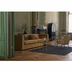 Bepurehome Fauteuils Fauteuil Lounge En Velours Ocre -Chaise Soldes Magasin fauteuil lounge en velours ocre 2