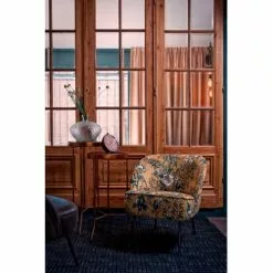 Bepurehome Fauteuils Fauteuil Lounge En Velours Ocre -Chaise Soldes Magasin fauteuil lounge en velours ocre 3