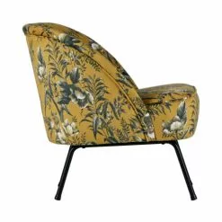 Bepurehome Fauteuils Fauteuil Lounge En Velours Ocre -Chaise Soldes Magasin fauteuil lounge en velours ocre 4