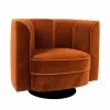 Dutchbone Fauteuils Fauteuil Lounge En Velours Orange