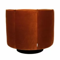 Dutchbone Fauteuils Fauteuil Lounge En Velours Orange -Chaise Soldes Magasin fauteuil lounge en velours orange 5