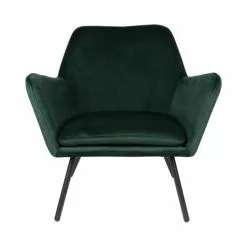 Drawer Fauteuils Fauteuil Lounge En Velours Vert Forêt -Chaise Soldes Magasin fauteuil lounge en velours vert foret 2