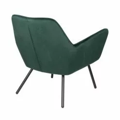 Drawer Fauteuils Fauteuil Lounge En Velours Vert Forêt -Chaise Soldes Magasin fauteuil lounge en velours vert foret 4
