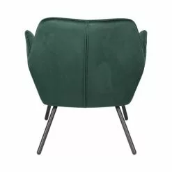 Drawer Fauteuils Fauteuil Lounge En Velours Vert Forêt -Chaise Soldes Magasin fauteuil lounge en velours vert foret 5