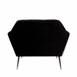 Dutchbone Fauteuils Fauteuil Lounge Velours Noir -Chaise Soldes Magasin fauteuil lounge velours noir 5