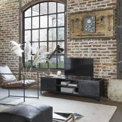 Maisons Du Monde Fauteuils Fauteuil Marron Vieilli Et Métal Noir -Chaise Soldes Magasin fauteuil marron vieilli et metal noir 1000 0 16 187017 7