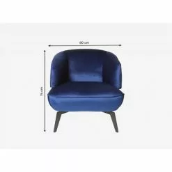Artecosy Fauteuils Fauteuil Métal Et Métal Bleu -Chaise Soldes Magasin fauteuil metal et metal bleu 4