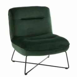Hellin Fauteuils Fauteuil Moderne En Tissu Et Métal