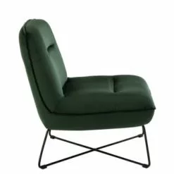 Hellin Fauteuils Fauteuil Moderne En Tissu Et Métal -Chaise Soldes Magasin fauteuil moderne en tissu et metal 4