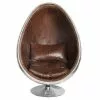 Maisons Du Monde Fauteuils Fauteuil œuf Indus En Cuir Marron
