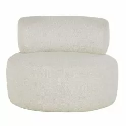 Maisons Du Monde Fauteuils Fauteuil Pivotant à Bouclettes Gris Clair