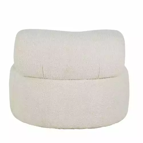 Maisons Du Monde Fauteuils Fauteuil Pivotant à Bouclettes Gris Clair 3 Maisons Du Monde Fauteuils Fauteuil Pivotant à Bouclettes Gris Clair – Image 3