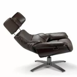 Angel Cerda Fauteuils Fauteuil Pivotant En Cuir De Vachette Avec Mécanisme Relax -Chaise Soldes Magasin fauteuil pivotant en cuir de vachette avec mecanisme relax 2