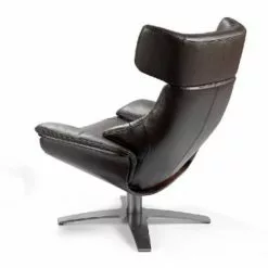 Angel Cerda Fauteuils Fauteuil Pivotant En Cuir De Vachette Avec Mécanisme Relax -Chaise Soldes Magasin fauteuil pivotant en cuir de vachette avec mecanisme relax 3