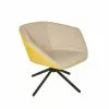Signature Fauteuils Fauteuil Pivotant En Tissu Bicolore - Taupe Et Jaune