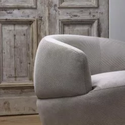 Mathi Design Fauteuils Fauteuil Pivotant En Velours Naturel -Chaise Soldes Magasin fauteuil pivotant en velours naturel 2