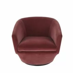 Maisons Du Monde Fauteuils Fauteuil Pivotant En Velours Terracotta