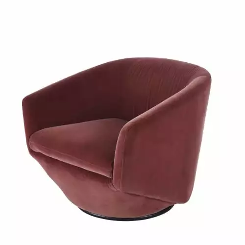 Maisons Du Monde Fauteuils Fauteuil Pivotant En Velours Terracotta 2 Maisons Du Monde Fauteuils Fauteuil Pivotant En Velours Terracotta – Image 2