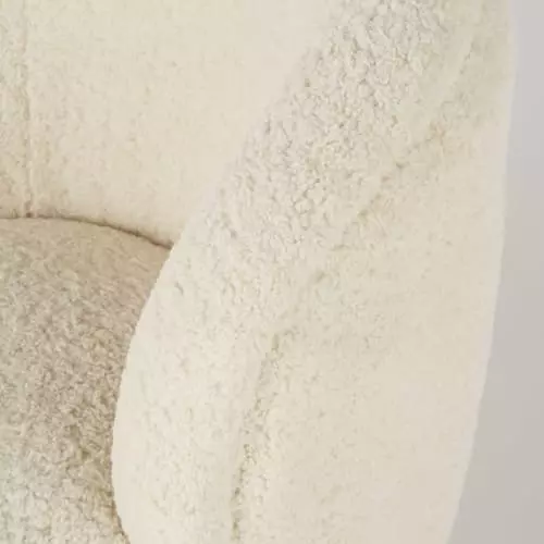 Maisons Du Monde Fauteuils Fauteuil Pivotant Imitation Fourrure écrue 3 Maisons Du Monde Fauteuils Fauteuil Pivotant Imitation Fourrure écrue – Image 3