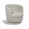 Now’s Home Fauteuils Fauteuil Pivotant Tissu En Bouclette Beige