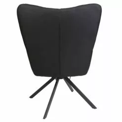 Altobuy Fauteuils Fauteuil Pivotant Tissu Noir Et Pieds Métal -Chaise Soldes Magasin fauteuil pivotant tissu noir et pieds metal 4