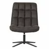 Woood Fauteuils Fauteuil Pivotante Aspect Cuir PU Noir