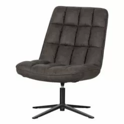 Woood Fauteuils Fauteuil Pivotante Aspect Cuir PU Noir -Chaise Soldes Magasin fauteuil pivotante aspect cuir pu noir 2