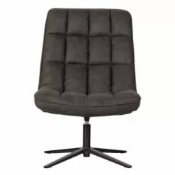 Woood Fauteuils Fauteuil Pivotante Aspect Cuir PU Noir