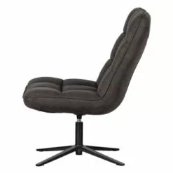 Woood Fauteuils Fauteuil Pivotante Aspect Cuir PU Noir -Chaise Soldes Magasin fauteuil pivotante aspect cuir pu noir 3