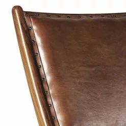 MOYCOR Fauteuils Fauteuil Pliant En Cuir Marron -Chaise Soldes Magasin fauteuil pliant en cuir marron 2